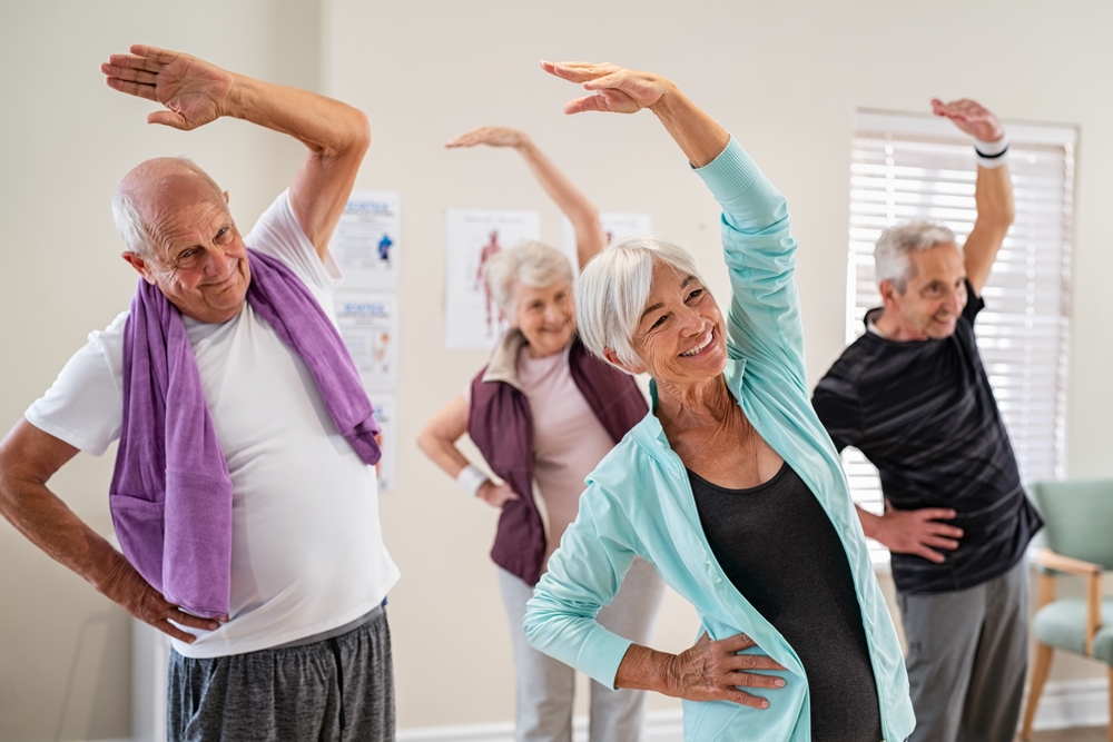 Senior exercising